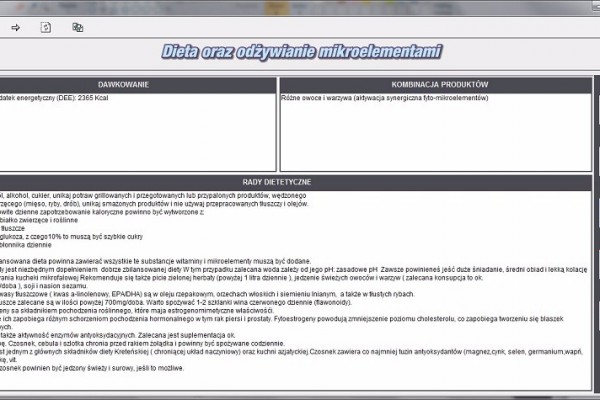 Dieta oraz odżywianie mikroelementami II
